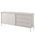 Buffet 2 portes + 3 tiroirs Gharbo beige - 81.4x187.1x39.5 cm