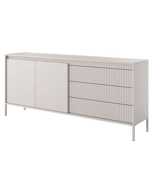 Buffet 2 portes + 3 tiroirs Gharbo beige - 81.4x187.1x39.5 cm
