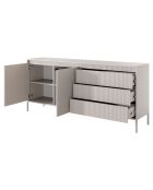 Buffet 2 portes + 3 tiroirs Gharbo beige - 81.4x187.1x39.5 cm