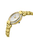 Montre Quartz Femme Berletta en Acier & Diamants dorée