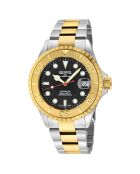 Montre Automatique Homme Wall Street en Acier argenté/doré
