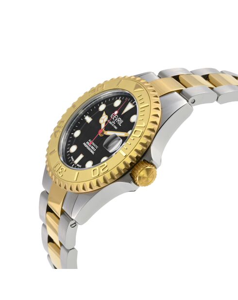 Montre Automatique Homme Wall Street en Acier argenté/doré