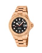 Montre Automatique Homme Wall Street en Acier rose doré