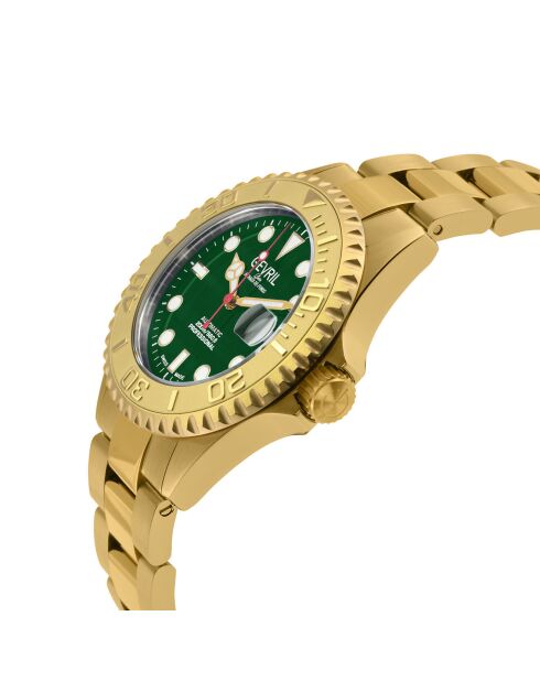 Montre Automatique Homme Wall Street en Acier dorée
