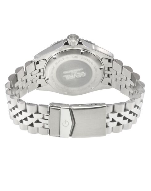 Orologio automatico da uomo Wall Street in acciaio argentato