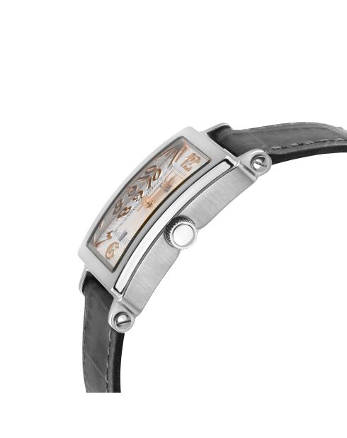 Mini orologio al quarzo da donna in pelle nera Avenue of Americas