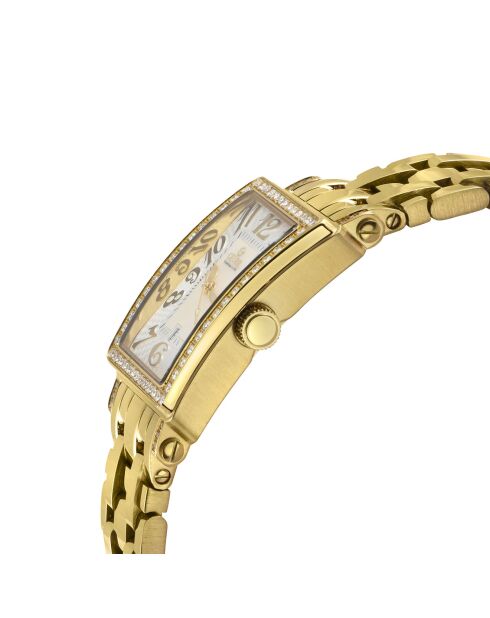 Montre Quartz Femme Avenue of Americas Mini en Acier & Diamants 1.156 ct dorée