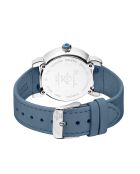 Montre Quartz Femme Marsala Tortoise en Cuir & Diamants 0.063 ct bleu clair