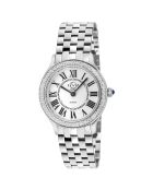 Montre Quartz Femme Milan en Acier & Diamants argentée