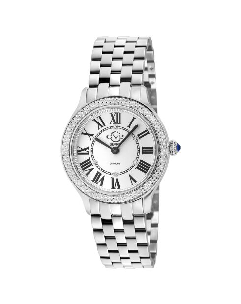 Montre Quartz Femme Milan en Acier & Diamants argentée