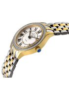 Montre Quartz Femme Milan en Acier & Diamants argenté/doré