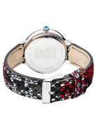 Montre Quartz Femme Rome en Cuir & Diamants 0.06 ct multicolore