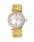 Montre Quartz Femme Matera en Acier & Diamants 0.04 ct dorée