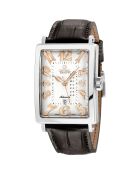 Montre Automatique Homme Avenue of Americas en Cuir marron foncé