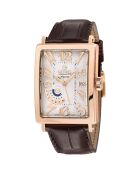 Montre Automatique Homme Avenue of Americas en Cuir marron