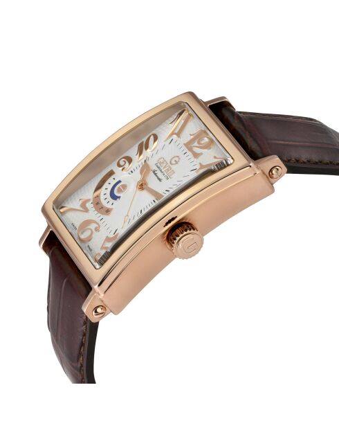 Montre Automatique Homme Avenue of Americas en Cuir marron