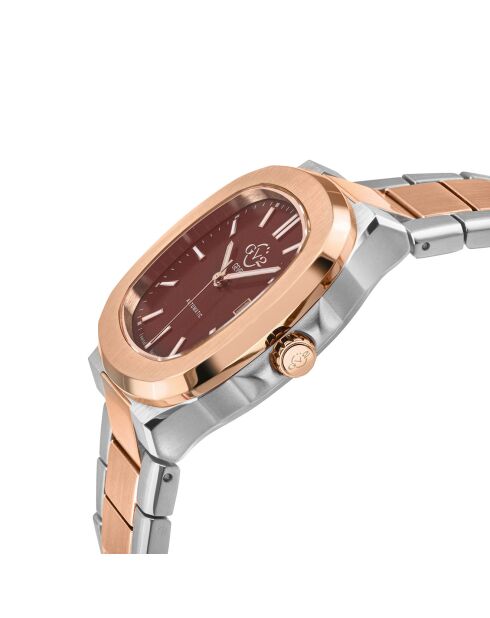Montre Automatique Homme Potente en Acier argenté/rose doré
