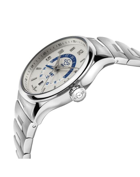 Montre Quartz Homme Giromondo en Acier argentée