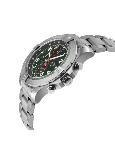 Montre Quartz Homme T38 en Acier argentée