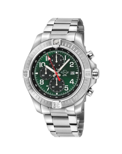Montre Quartz Homme T38 en Acier argentée