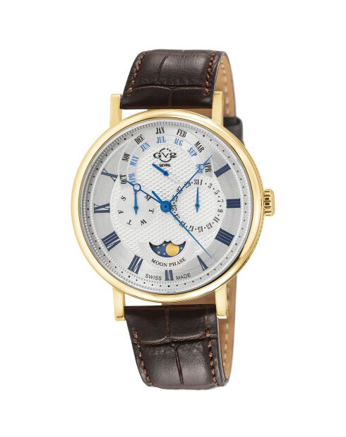 Montre Quartz Homme Maestro en Cuir marron