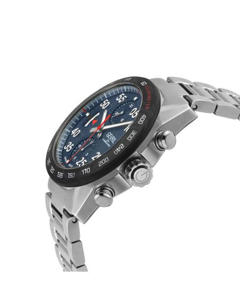 Ascari Automatische Herren-Chronographenuhr aus silbernem Stahl