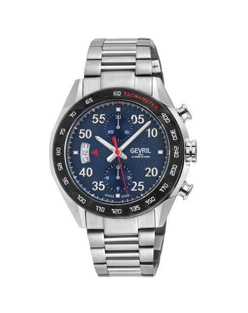 Ascari Automatische Herren-Chronographenuhr aus silbernem Stahl