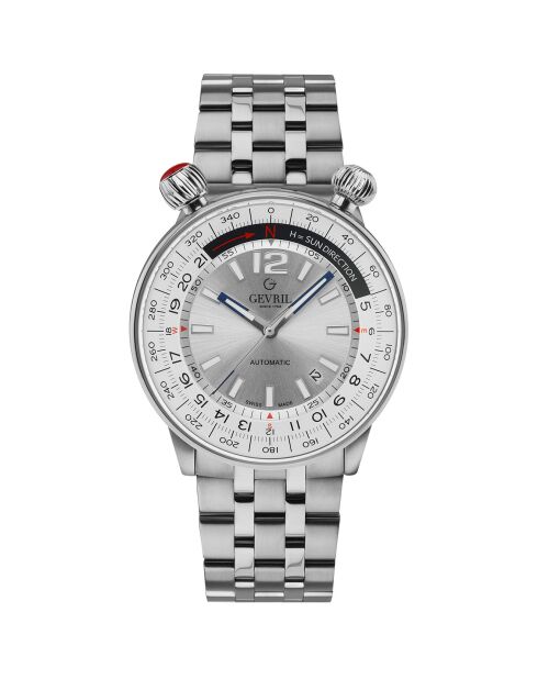 Montre Automatique Homme Wallabout en Acier argentée