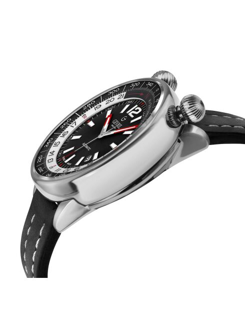 Montre Automatique Homme Wallabout en Cuir noire