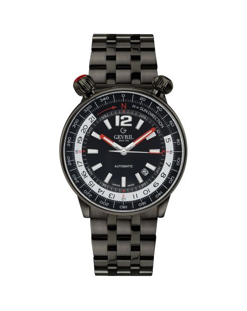 Montre Automatique Homme Wallabout en Acier noire