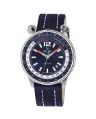 Montre Automatique Homme Wallabout en Cuir bleue