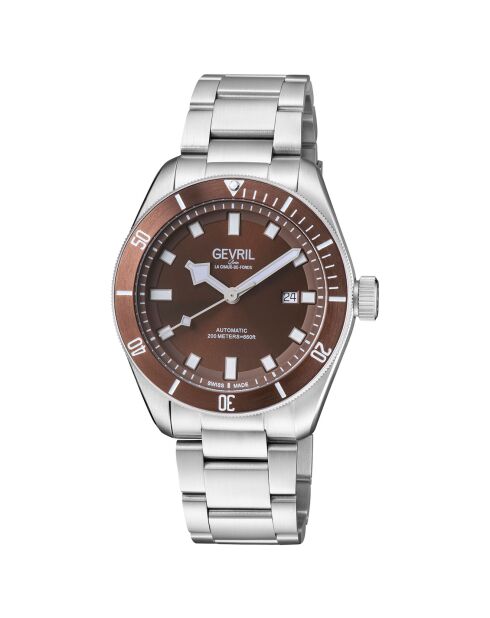 Montre Automatique Homme Yorkville en Acier argentée