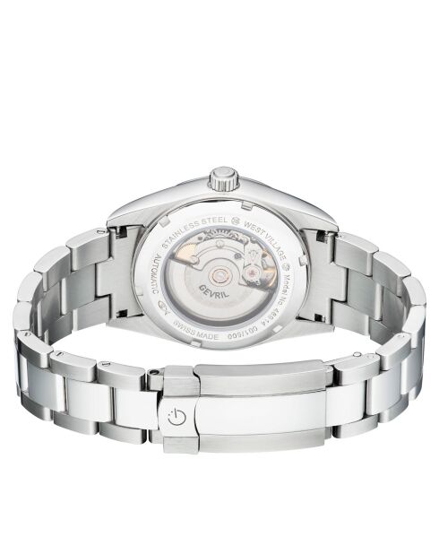 West Village automatisch herenhorloge van zilverstaal