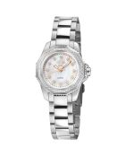 Montre Quartz Femme Cortina en Acier & Diamants argentée