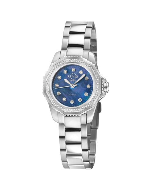 Montre Quartz Femme Cortina en Acier & Diamants argentée