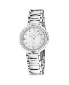 Montre Quartz Femme Amalfi en Acier & Diamants argentée