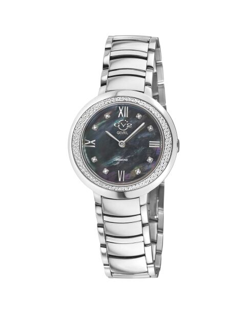 Montre Quartz Femme Amalfi en Acier & Diamants argentée