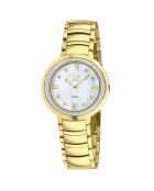 Montre Quartz Femme Amalfi en Acier & Diamants dorée
