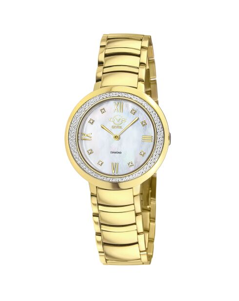 Montre Quartz Femme Amalfi en Acier & Diamants dorée