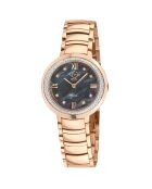Montre Quartz Femme Amalfi en Acier & Diamants rose doré