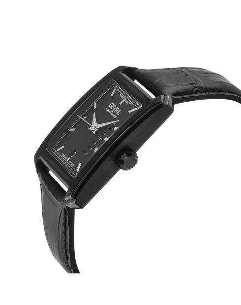 Montre Automatique Homme Manhattanhenge en Cuir noire