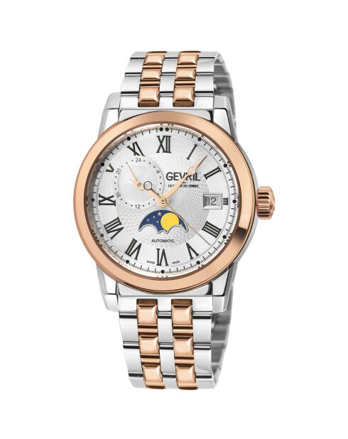 Montre Automatique Homme Madison en Acier argenté/rose doré