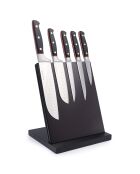 Bloc magnétique 5 couteaux Hiroki  noir/rouge - 22x25x19cm