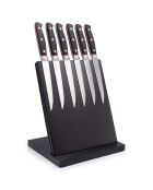 Bloc magnétique 6 couteaux à steak Hiromu noir/rouge -22x25x19cm