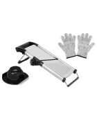 Mandoline Professionnelle réglable en acier inoxydable noir / argente  - 825g