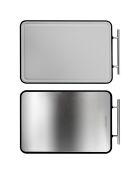 Planche à découper 2 en 1 gris/noir/argenté