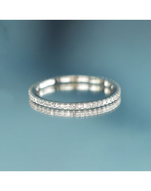 Bague Belle Alliance Tour Complet Diamants 0.16 ct or blanc