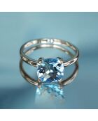 Bague Topaze Unique Topaze 2.67 cts or blanc