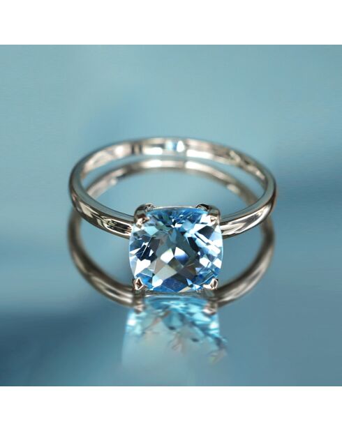 Bague Topaze Unique Topaze 2.67 cts or blanc