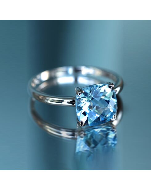 Bague Topaze Unique Topaze 2.67 cts or blanc